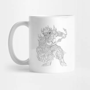 yokai samurai ecopop art Mug